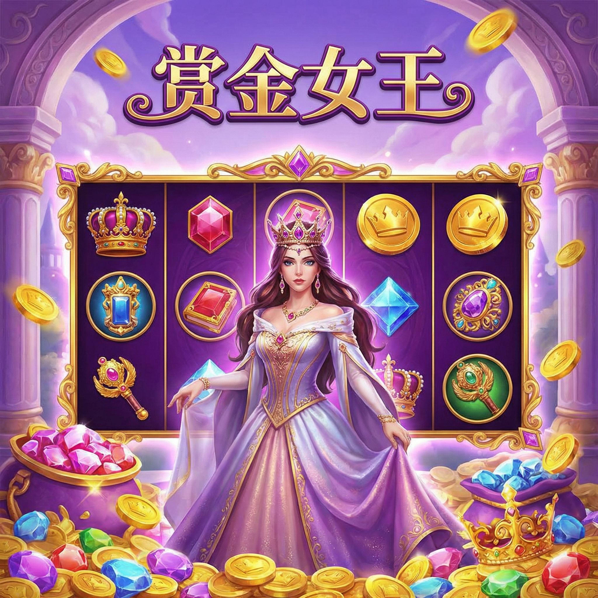 赏金女王游戏 - 女王宝藏主题老虎机
